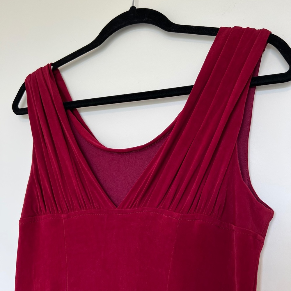 Vintage Peep Rockabilly Pinup‎ Glamour Slinky Cowl Neck Maxi Dress - Picture 6 of 10